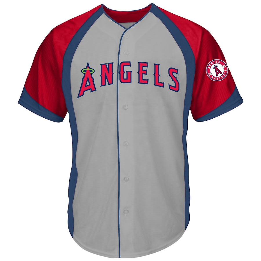 Los Angeles Angels Profile Big&Tall Colorblock Team Fashion Jersey Gray