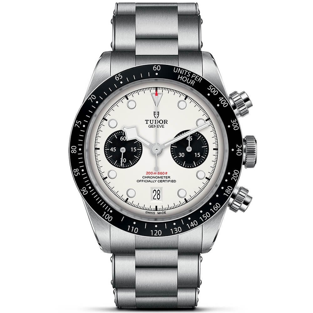 TUDOR Black Bay Chrono 41mm Opaline/Black Dial Men's Automatic Bracelet Watch M79360N-0002
