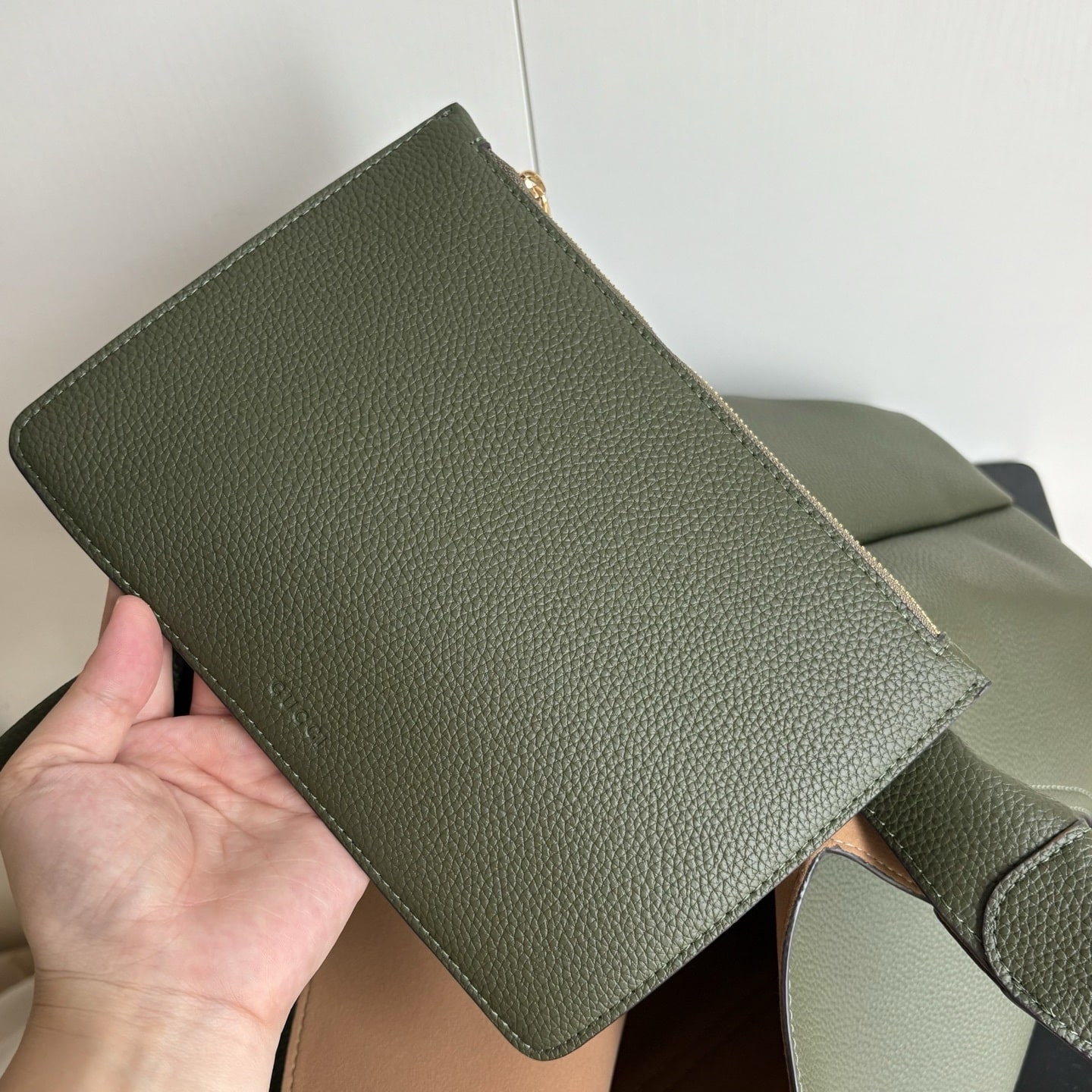 Gucci Softbit Maxi Shoulder Bag Green 46Cm 837466 AAEAO 3332