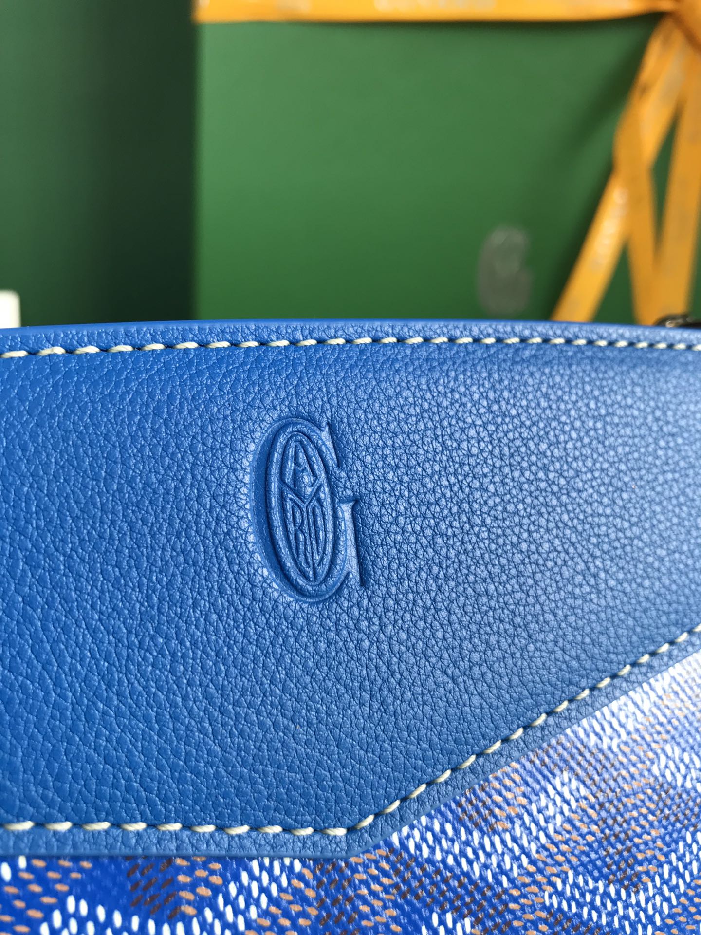Goyard Rouette Structuré Mini Bag 21 Sapphire Blue Goyardine Canvas And Calfskin