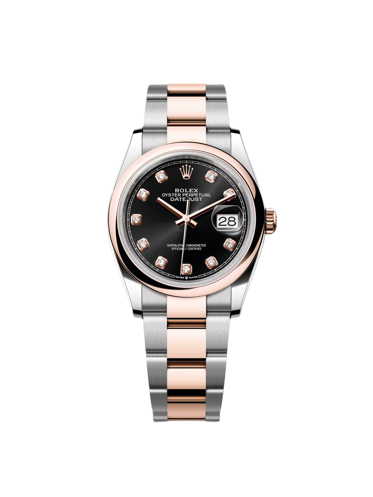 Rolex  Datejust 36mm 126201 Bright Black Dial Jubilee Bracelet Watch