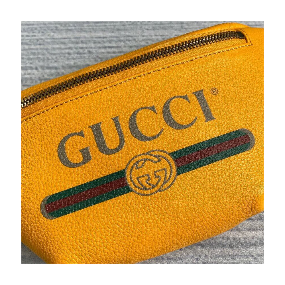 Gucci Print Small Belt Bag Waist Body Yellow