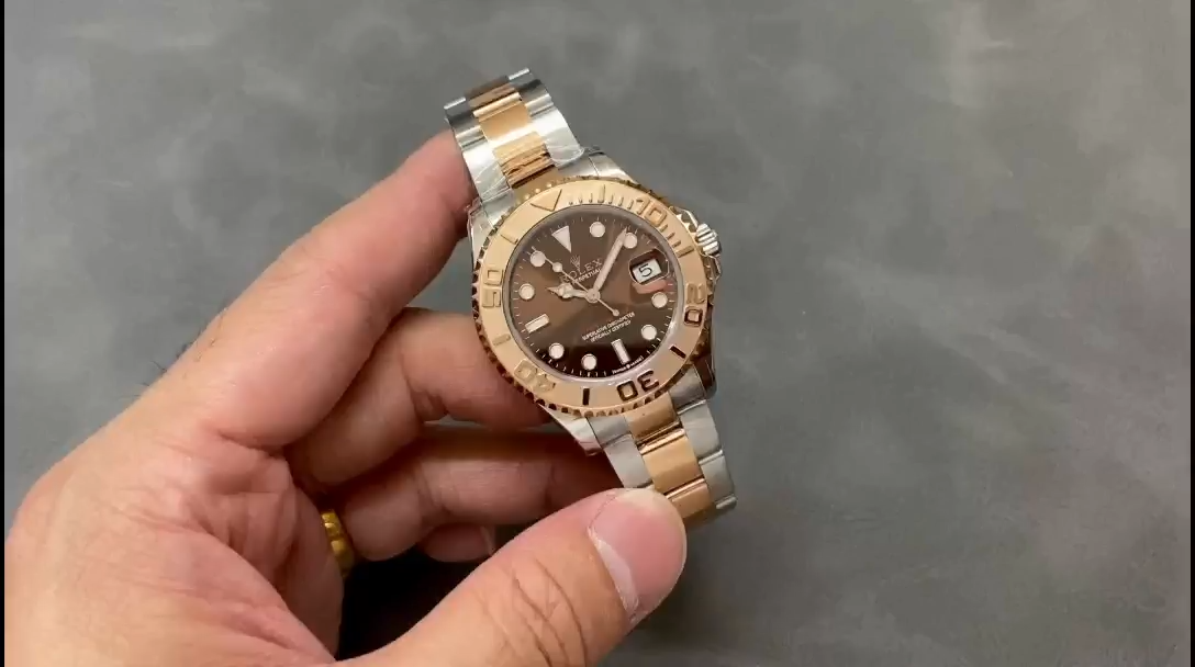 【Super Clone】Rolex Yacht-Master 268621 Everose Bezel Chocolate Dial 37mm Unisex Replica Watch