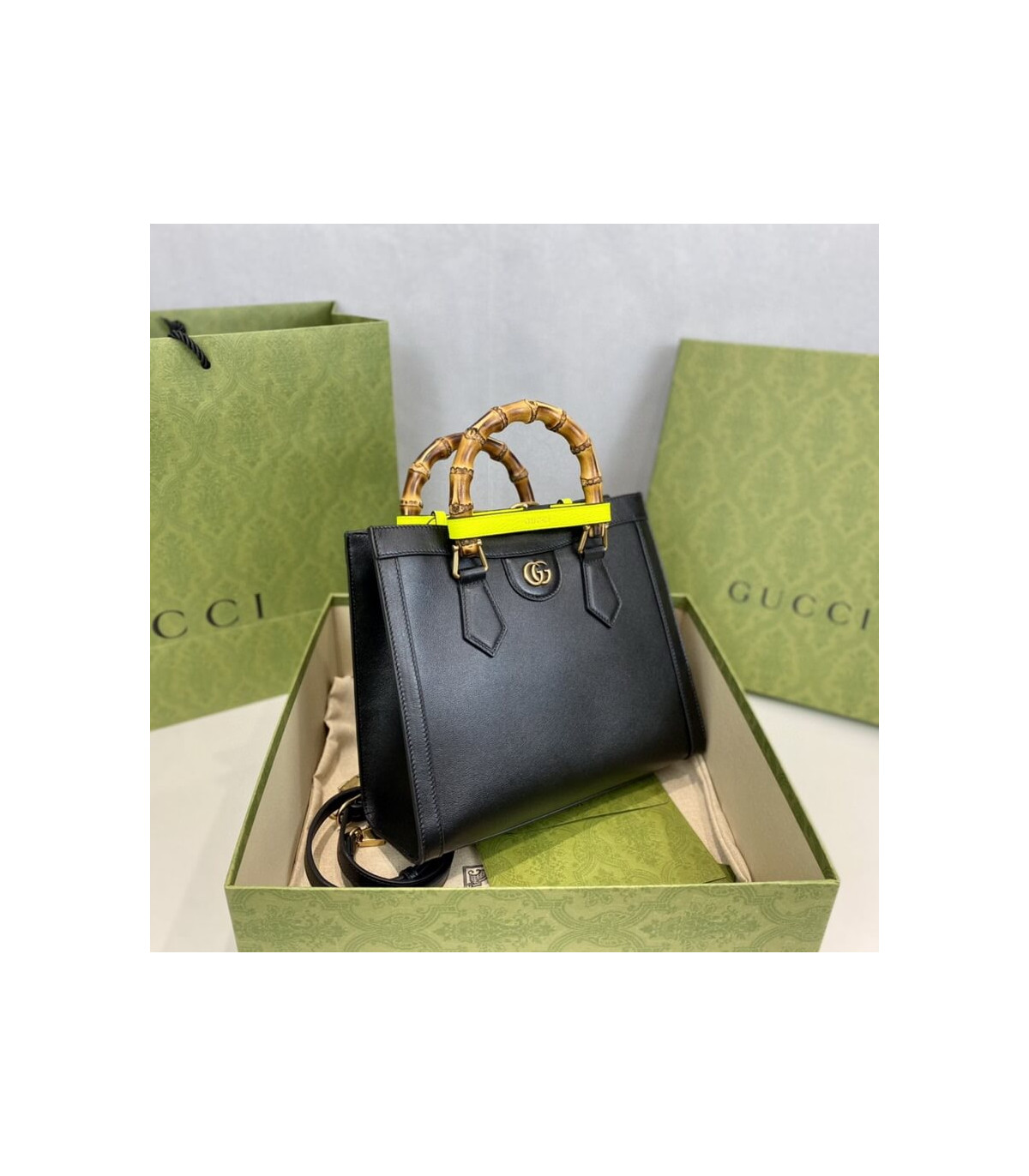Gucci Diana Small Tote Bag Black