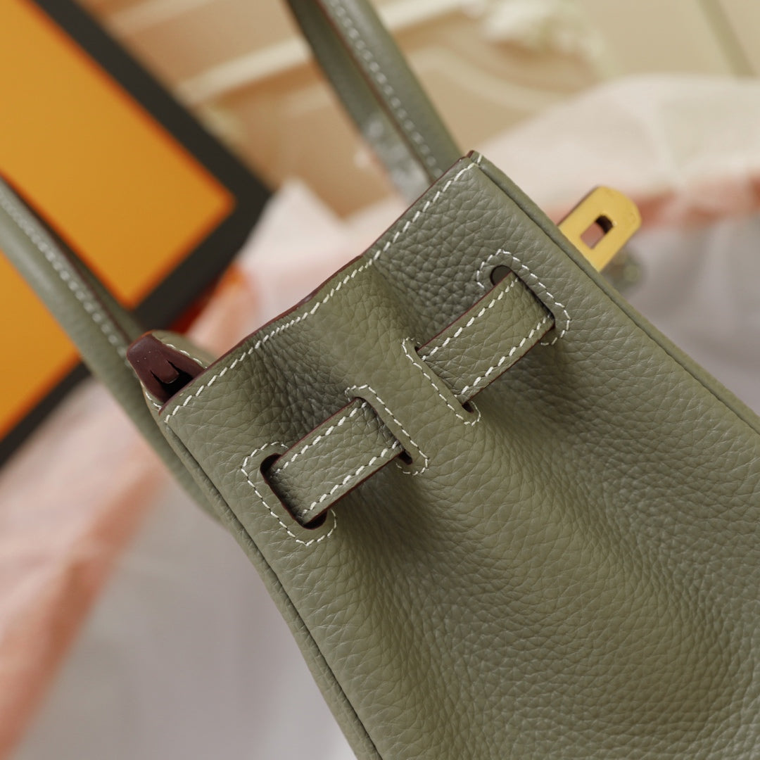 Hermes Birkin Bag 30 Olive Togo Gold Hardware