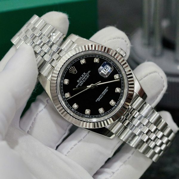 [Superclone] Rolex Datejust 41 mm Bright Black Dial Jubilee 126334