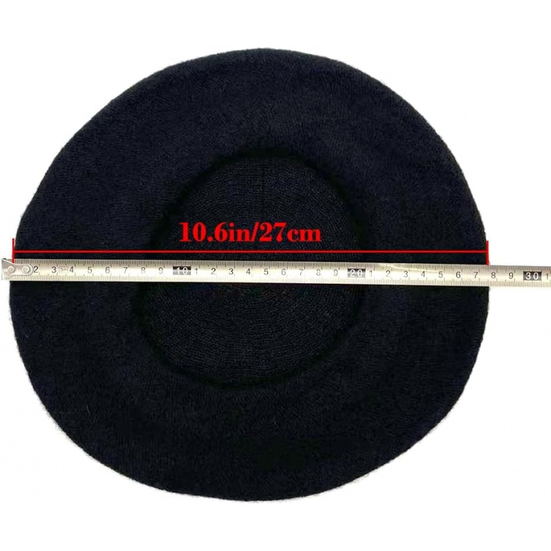 Classic French Beret Hat 10.6 Inch Width Winter