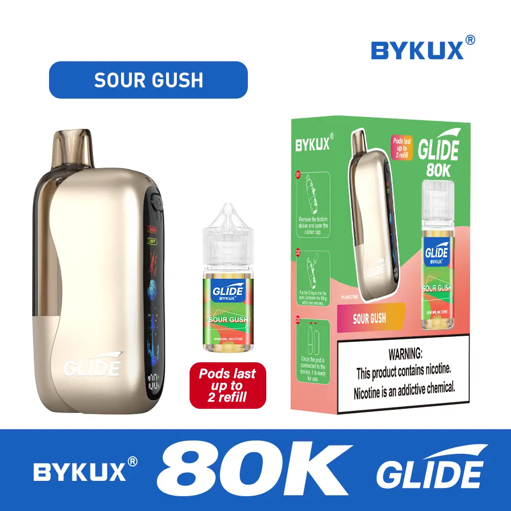 BYKUX GLIDE 80K Puffs 5% Nicotine Replaceable Vape Kit