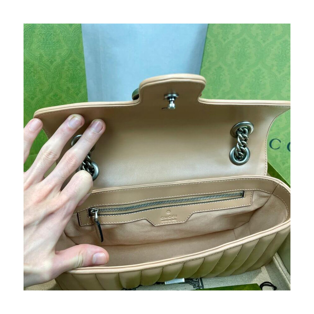 Gucci GG Marmont Small Shoulder Bag Beige