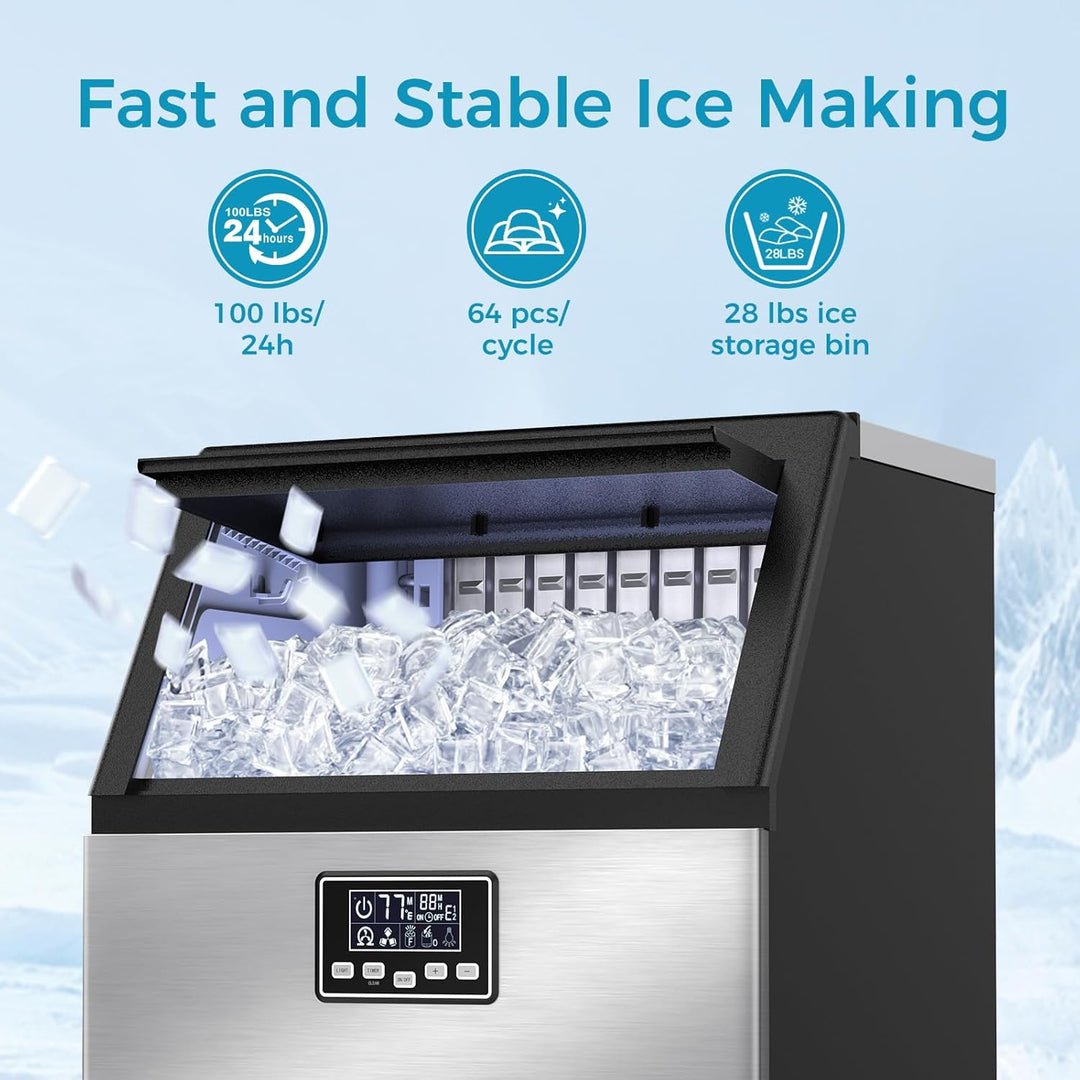 🔥clearance sale🔥 100LBS/200LBS/265LBS  Freestanding Commercial Ice Maker