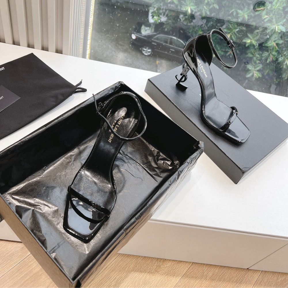 Saint Laurent Opyum Sandals In All Black 5576620Npvv1000