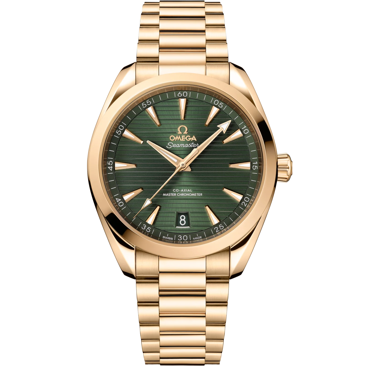 OMEGA Seamaster Aqua Terra 41 mm Green Dial Stainless Steel and Sedna™ 18k Yellow Gold Strap 220.50.41.21.10.001