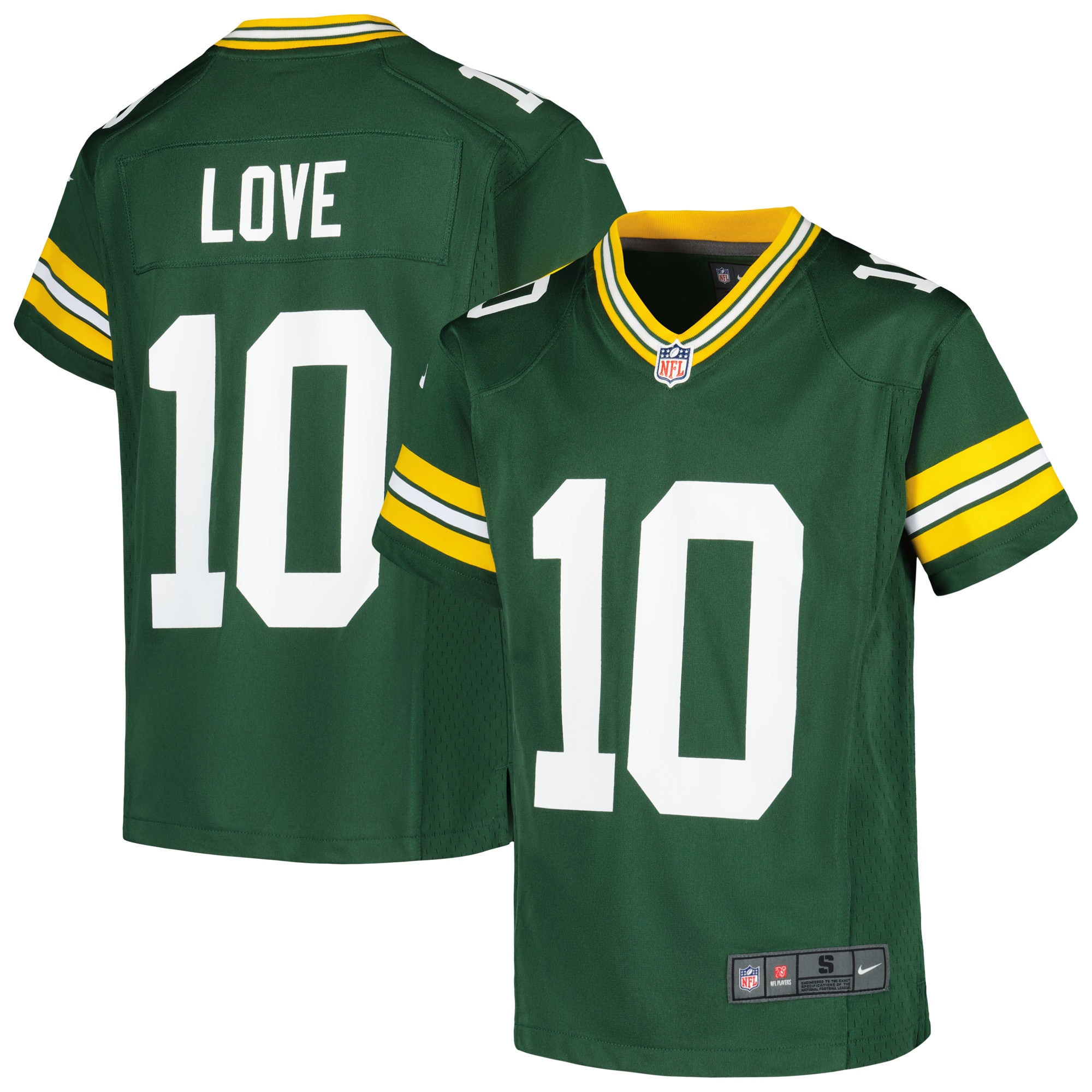 Jordan Love Green Bay Packers Nike Youth Game Jersey - Green