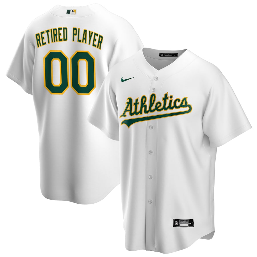 Oakland Athletics Home Pick-A-Player Retired Roster Jersey White