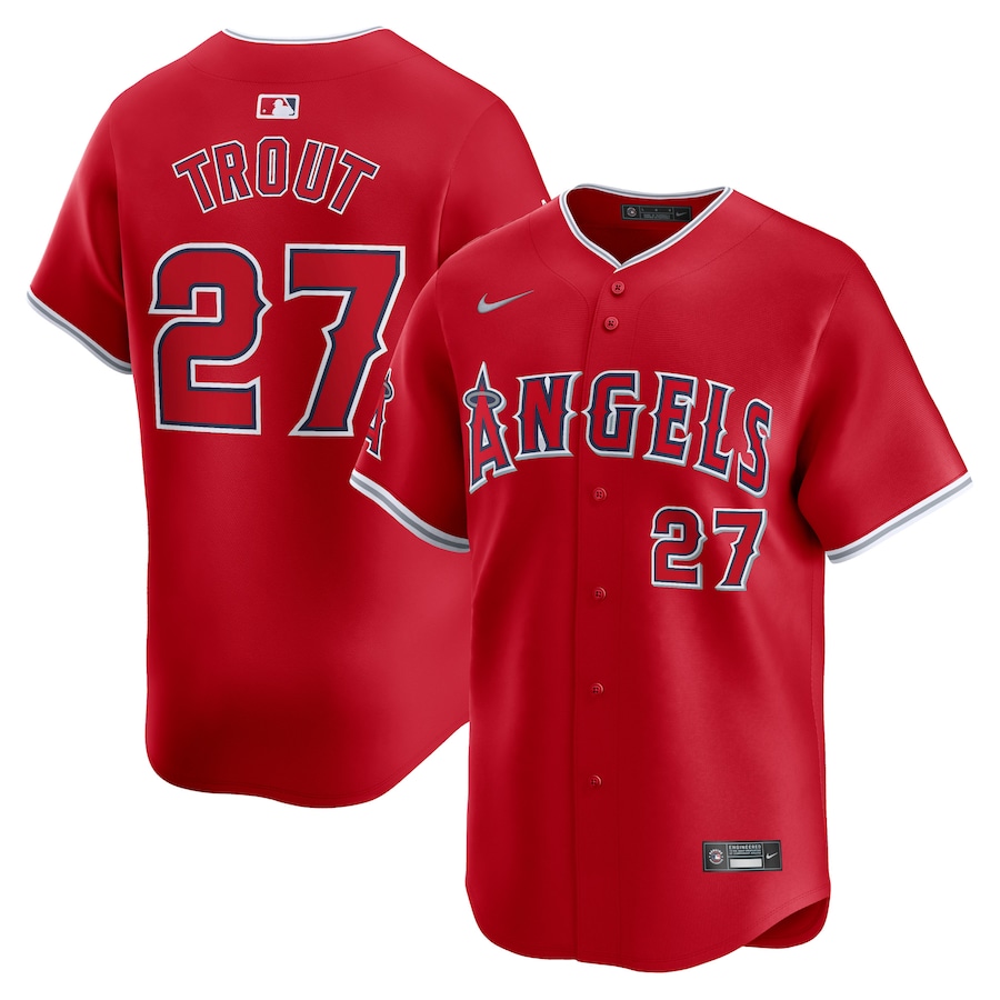 Mike Trout Los Angeles Angels Alternate Limited Player Jersey  Red