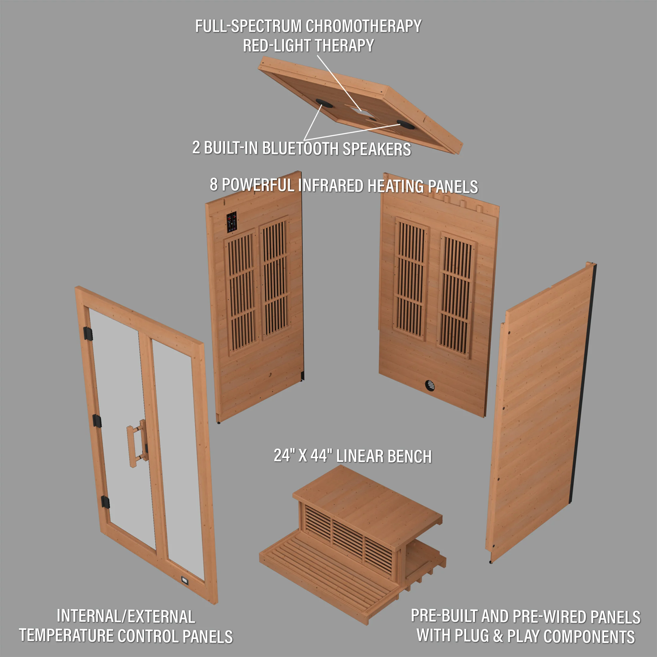 Rylan Indoor Infrared Sauna �?2 Person
