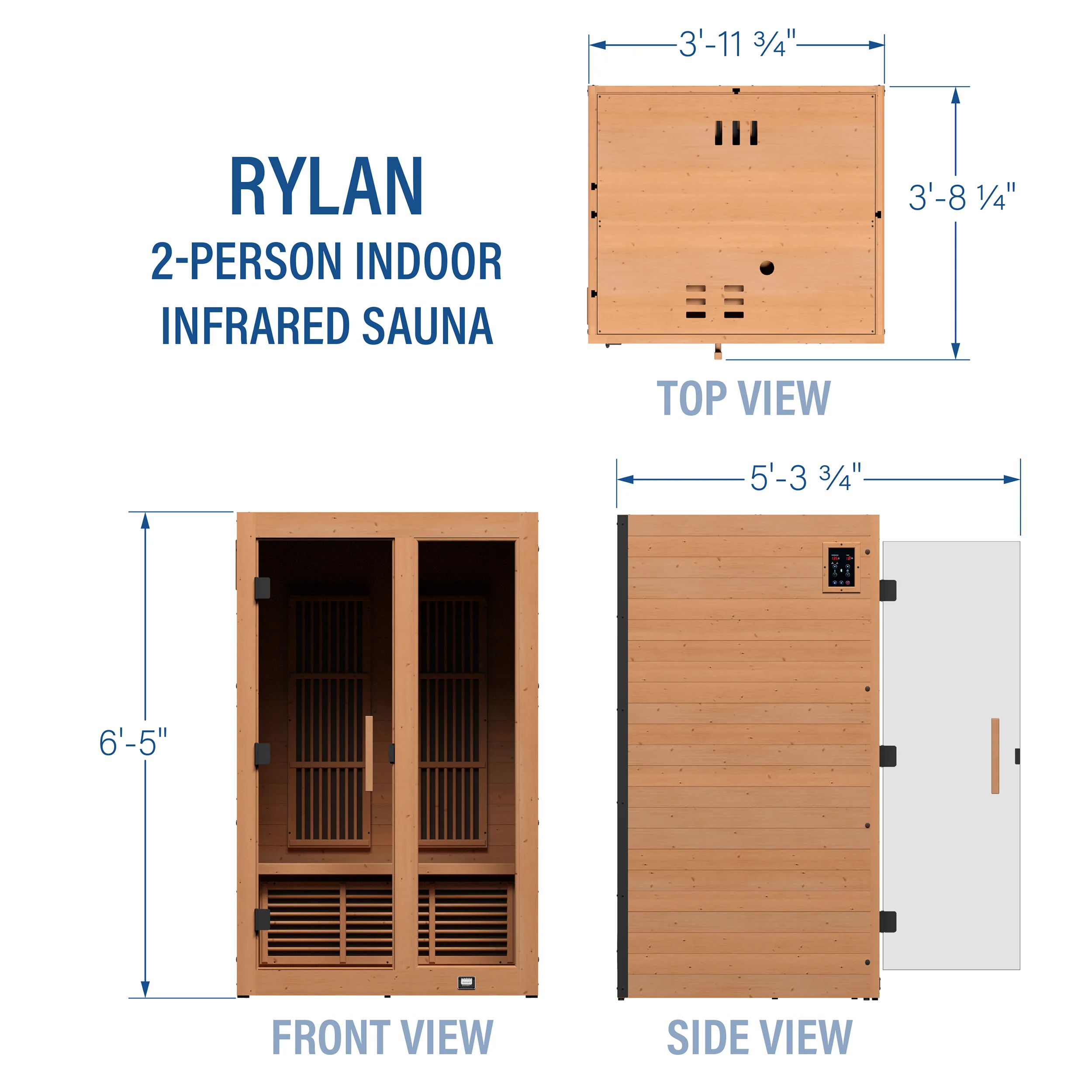 Rylan Indoor Infrared Sauna �?2 Person