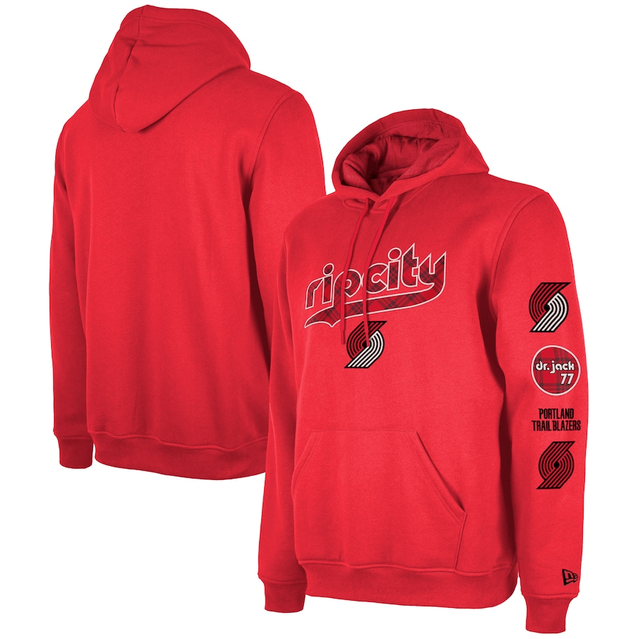 Men's Portland Trail Blazers  Red 2023/24 City Edition Big & Tall Pullover Hoodie