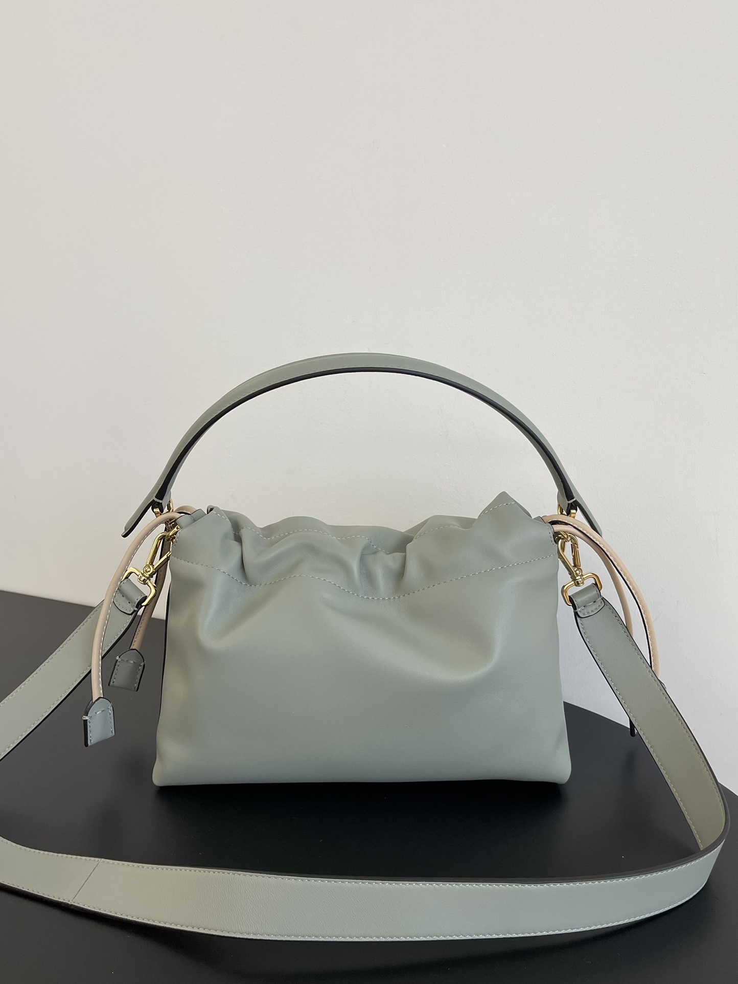 Fendi Mamma Baguette Medium Matcha Green Nappa Leather Bag 26.5cm