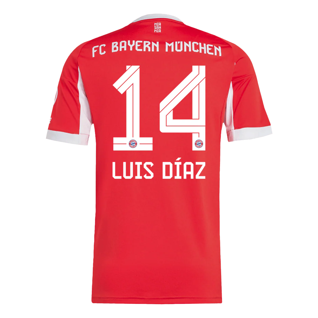 LUIS DÍAZ #14 Bayern Munich Home Soccer Jersey 2025/26