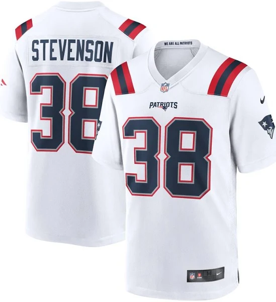 Nike Men's Rhamondre Stevenson New England Patriots Game Player Jersey