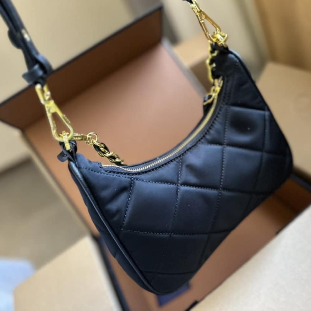 Prada Re Edition 1995 Chaîne Re Nylon Mini Bag Black 22Cm 1Bc204 2Aos F0002 V Qoo