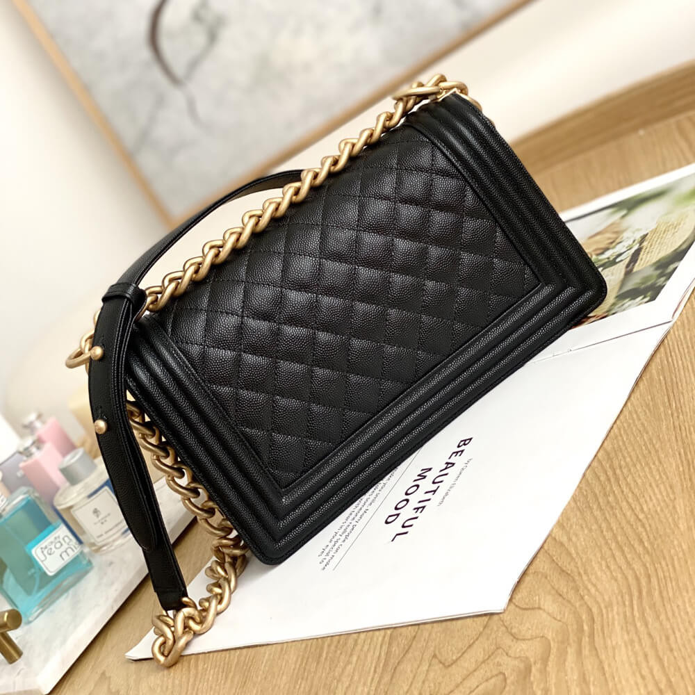 Chanel Le Boy Bag 25cm Black Caviar Leather