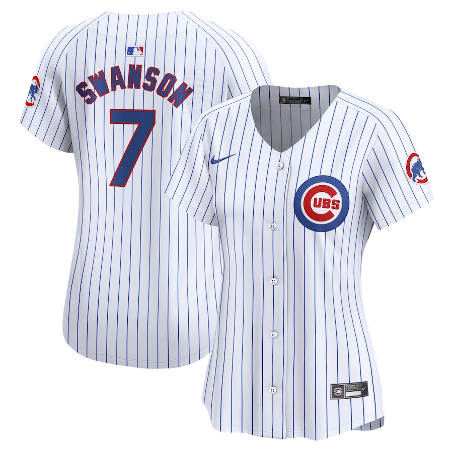 Dansby Swanson Chicago Cubs Women's Home Limited Player Jersey White