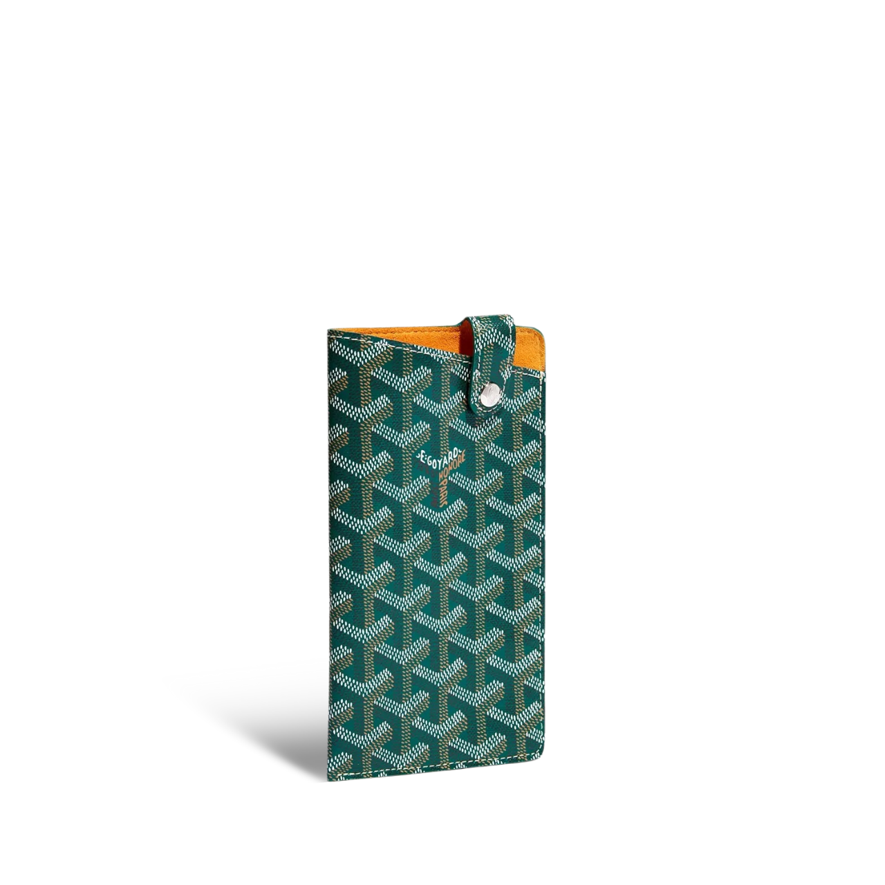 Goyard Montmartre Gm Case 18 Cm Green Goyardine Canvas