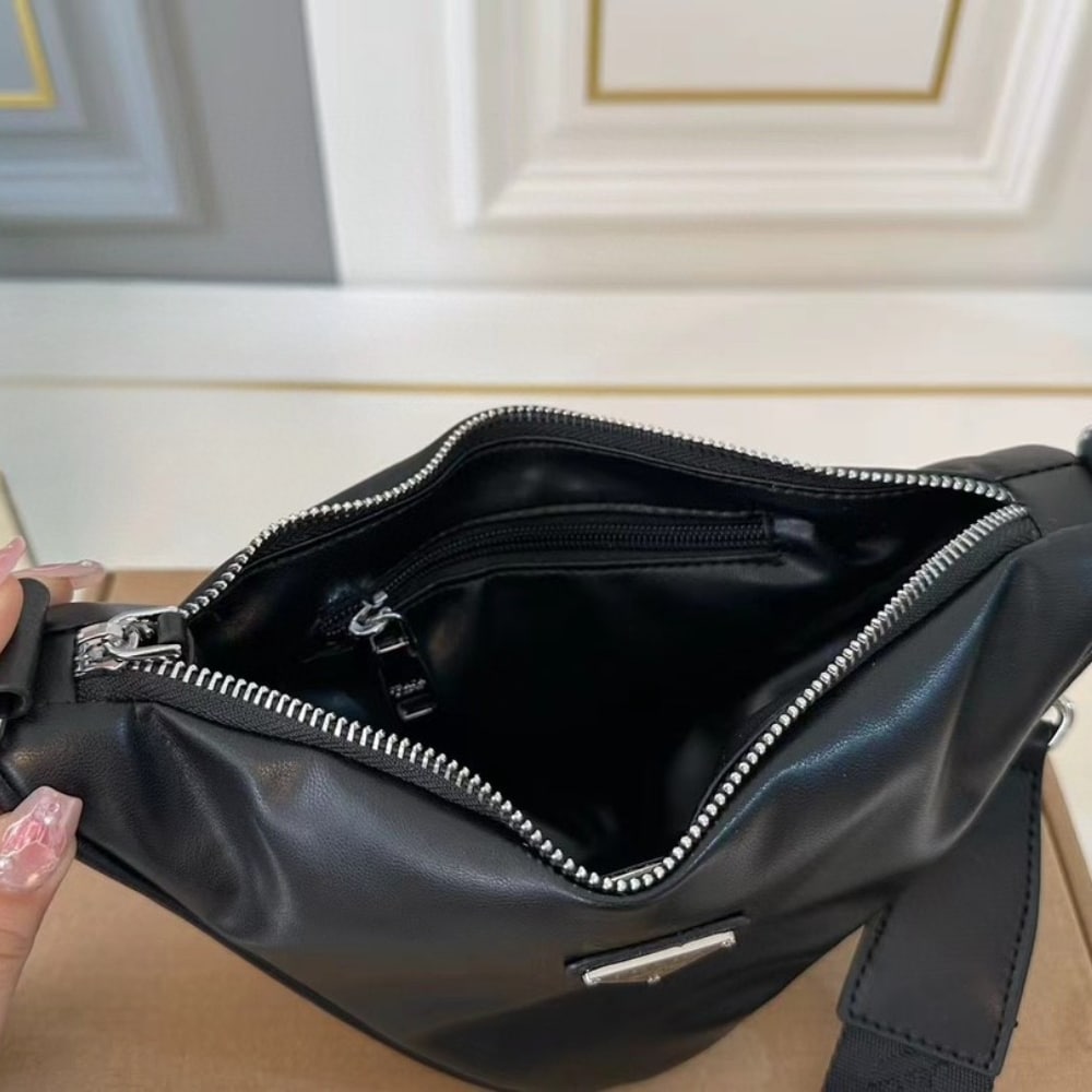 Prada Triangle Shoulder Bag Black 27Cm