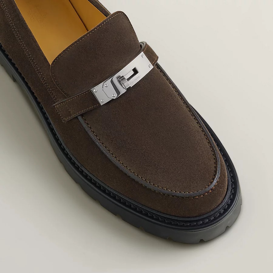 HERMES ICONE LOAFER MARRON EBENE