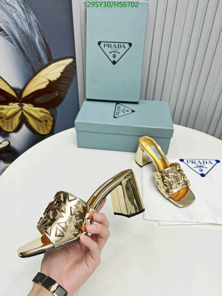 Prada Studded Metallic Leather Mules Gold 1Xx6473Ll5F0522F065