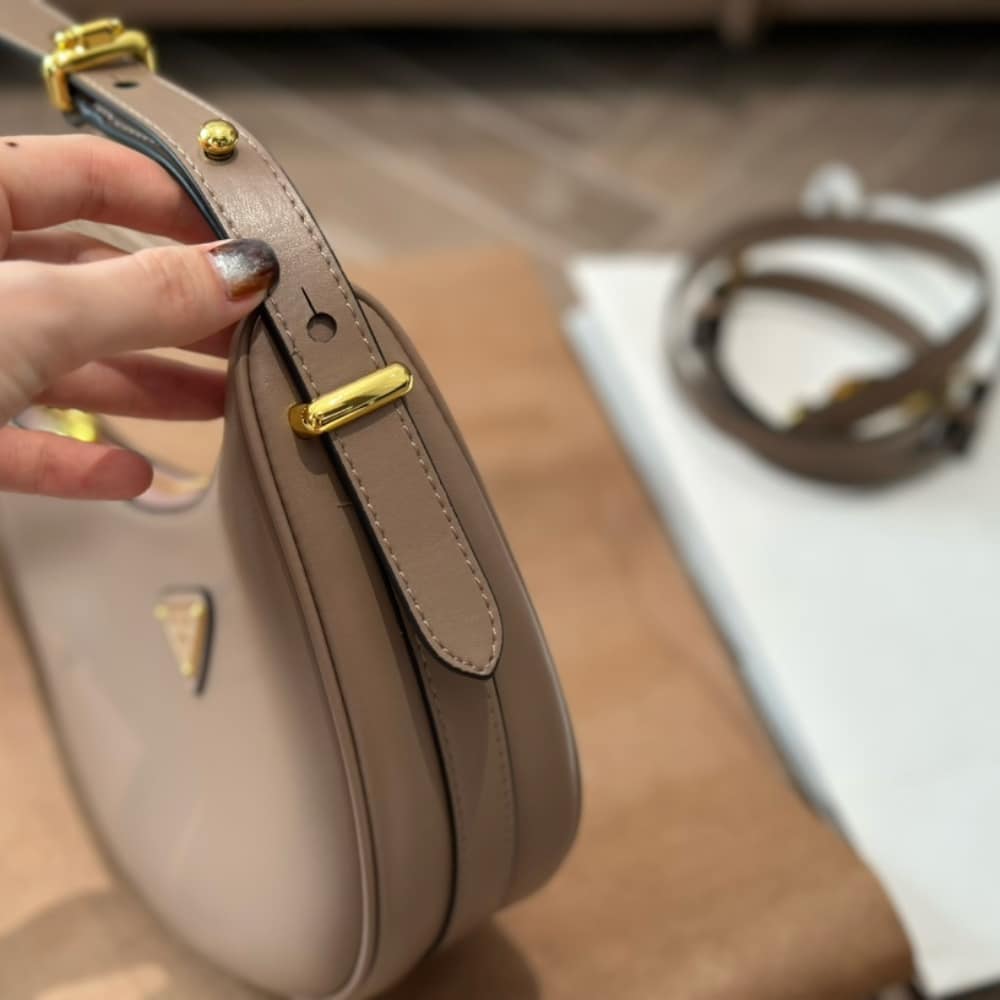 Prada Arqué Small Shoulder Bag Sand 23Cm