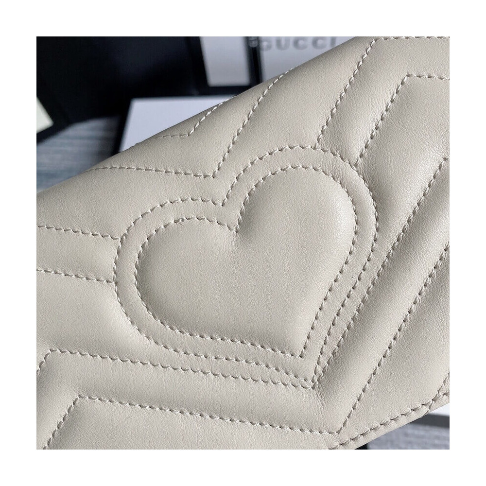 Gucci GG Marmont Mini Bag In White Leather