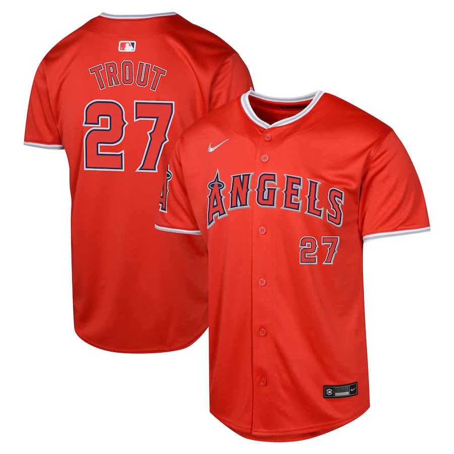 Mike Trout Los Angeles Angels Youth Alternate Limited Player Jersey Red