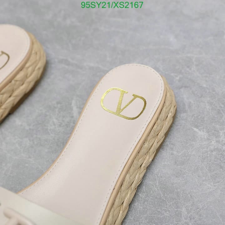 Valentino Garavani VLogo Signature Slide Sandals White