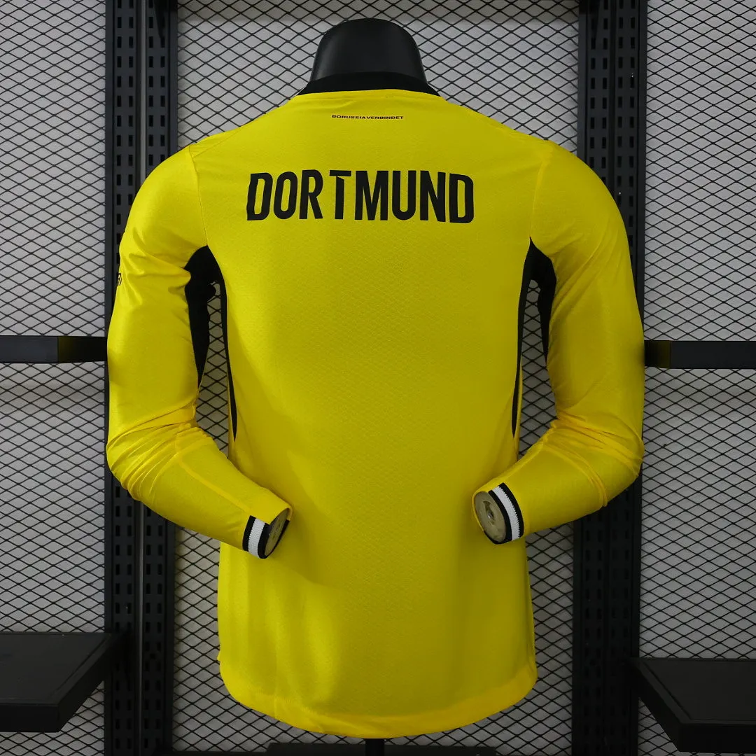 2026/27 Bundesliga Dortmund Team Home Football Jersey Player Version Long Sleeves - JerseyFun
