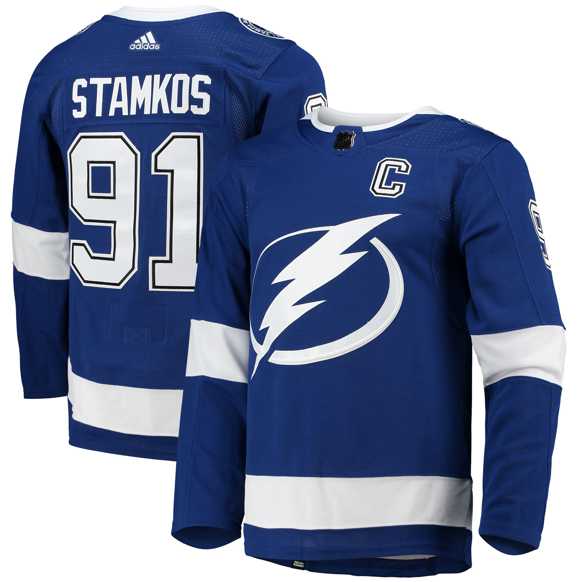 Steven Stamkos Tampa Bay Lightning adidas Home Primegreen Authentic Player Jersey – Blue
