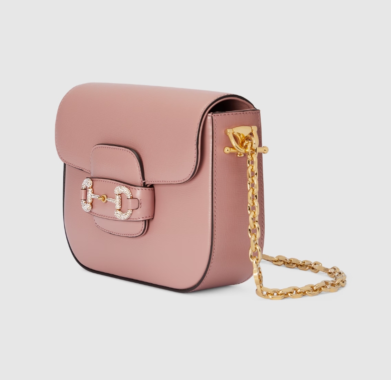 GUCCI HORSEBIT 1955 MINI BAG-Pink-‎675801