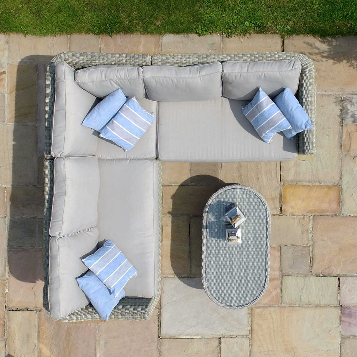 Oxford Small Rattan Corner Sofa Set