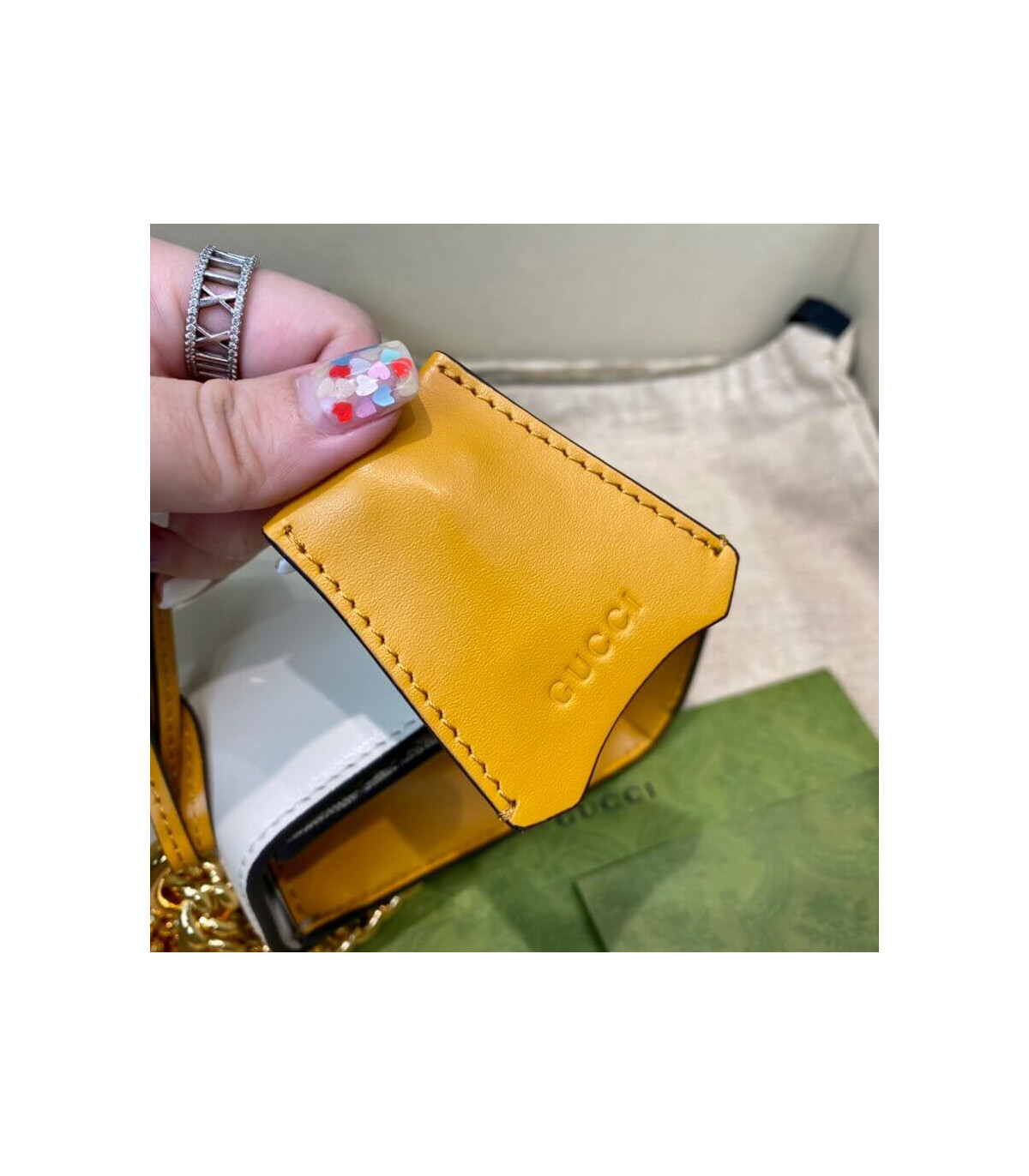 Gucci Padlock Small GG Shoulder Bag White