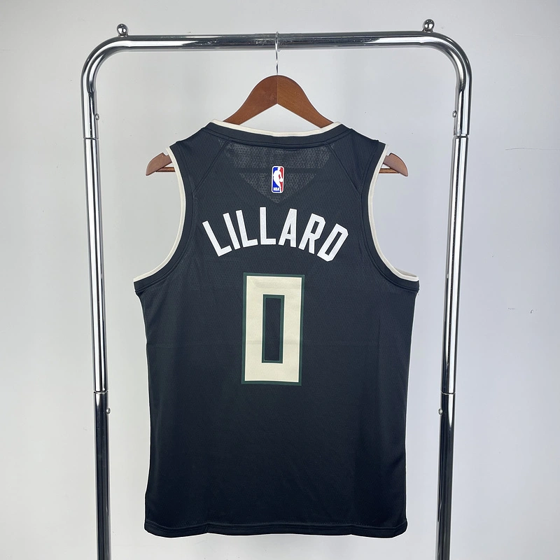 2021 NBA Milwaukee Bucks (0 LILLARD) Basketball Jersey