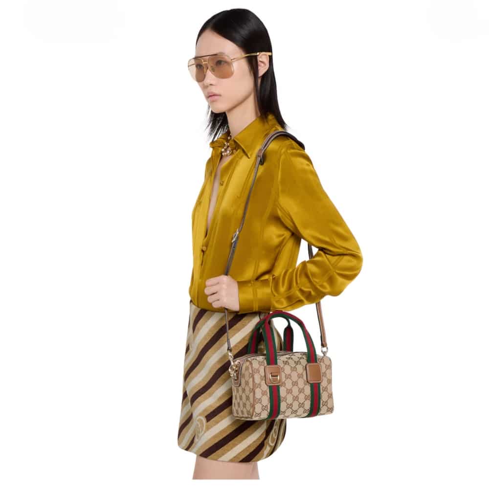 Gucci Mini GG Handbag Beige And Brown GG Canvas 20Cm 859975 FAFWX 9870