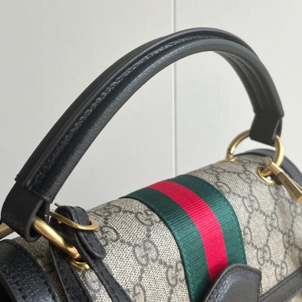 Gucci Queen Margaret Gg Small Top Handle Bag Black 25Cm