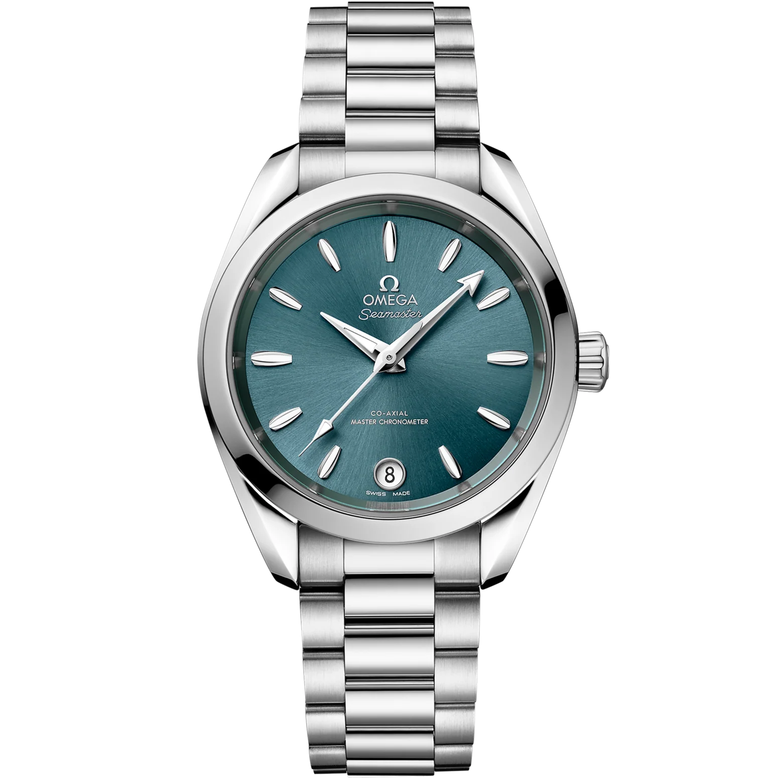 Omega Seamaster Aqua Terra SHADES 34mm Lagoon green Dial Stainless Steel Bracelet 220.10.34.20.10.001