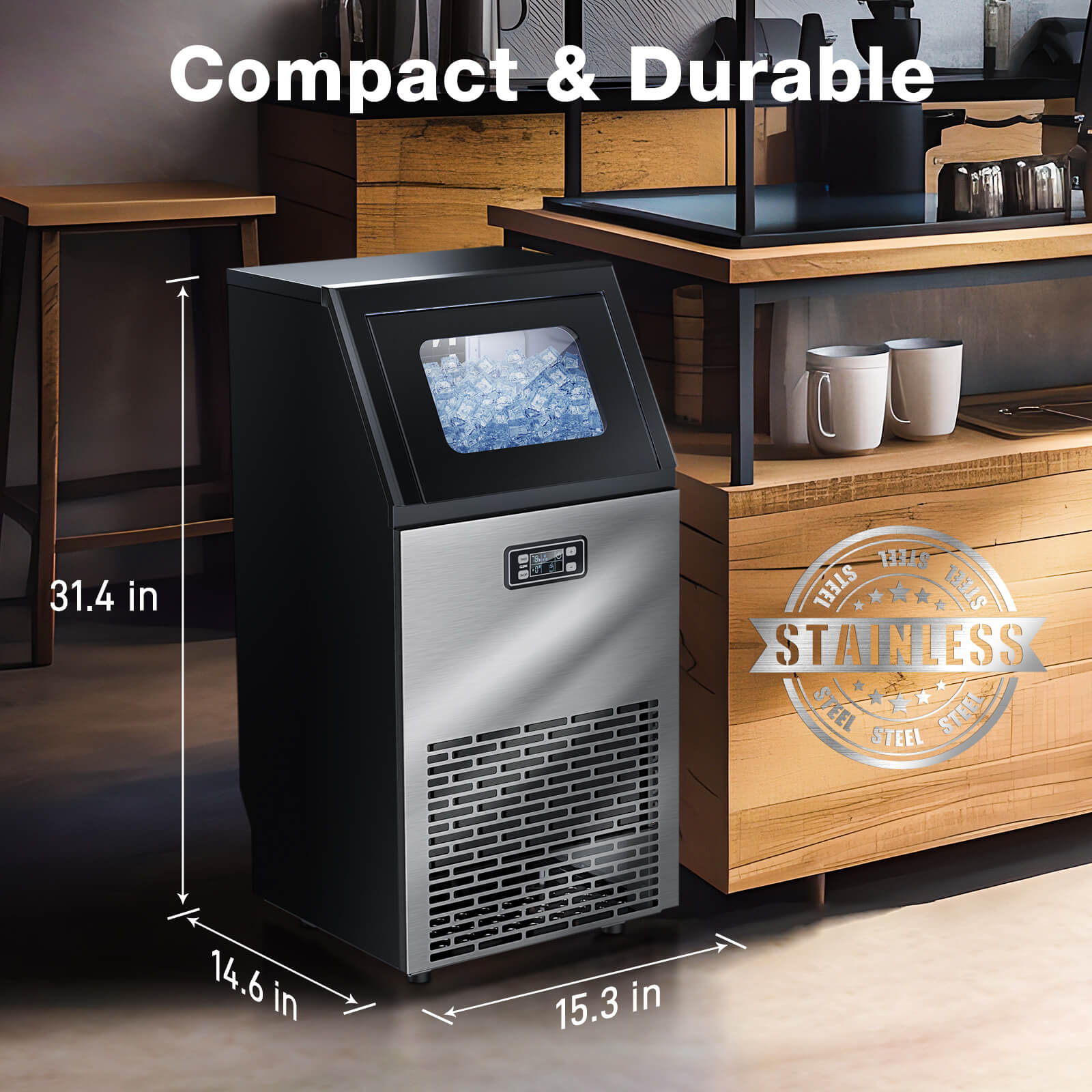 🔥clearance sale🔥 100LBS/200LBS/265LBS  Freestanding Commercial Ice Maker