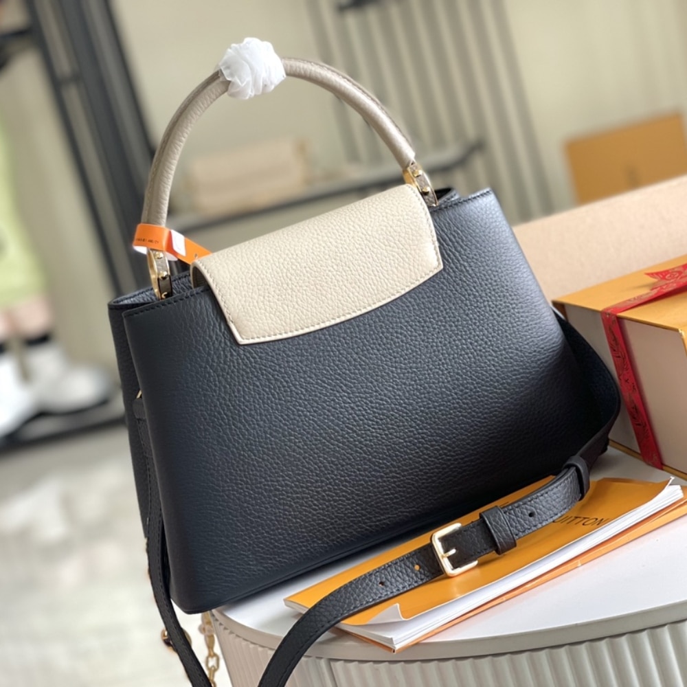 Louis Vuitton Capucines BB Bag Black And Grey 27Cm M20708