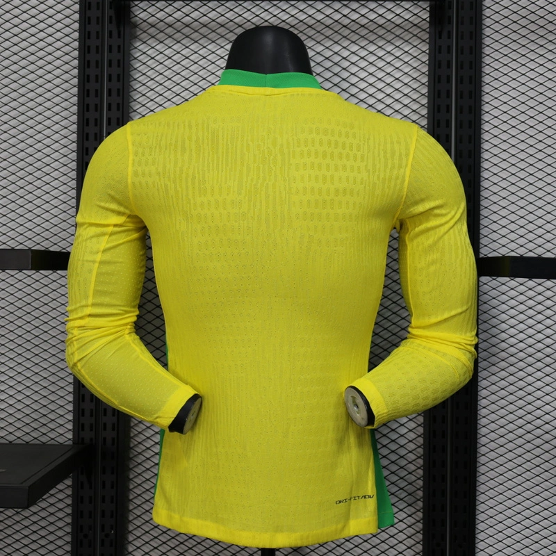 Player 2025-26 Brazil Home Long sleeves Football jersey
