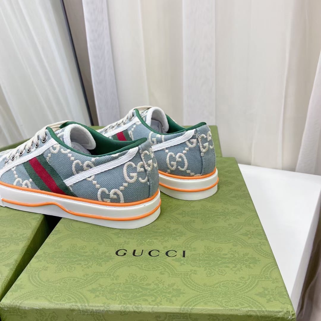 Gucci Women’S Tennis 1977 Sneaker Light Blue 606110 H0G10 3460