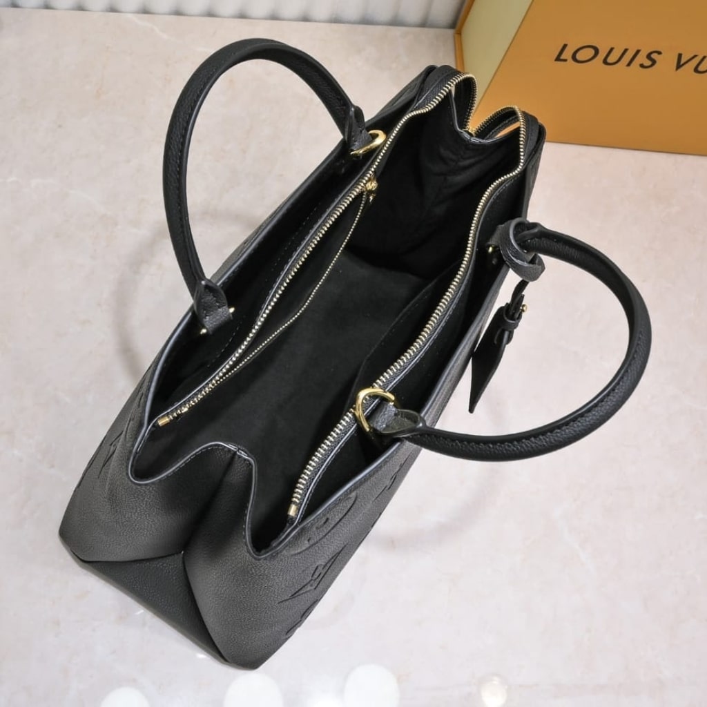 Louis Vuitton Grand Palais Monogram Empreinte Leather Black 34cm M45811